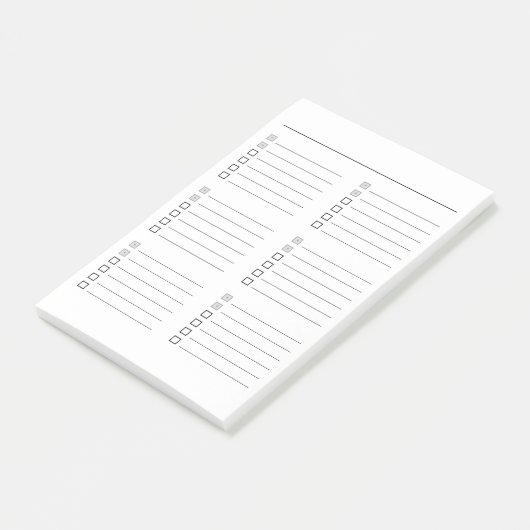 Blanco om Post-it® notes van lijst te doen (Schuin)