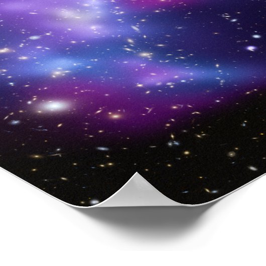 Blanco Paarse Celestial Space Foto Poster (Hoek)