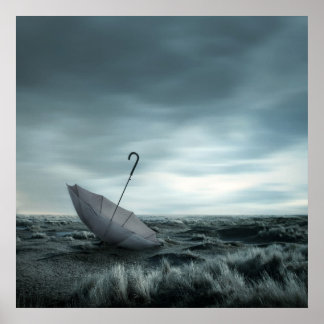 Blanco pagina's tijdens de vlucht poster