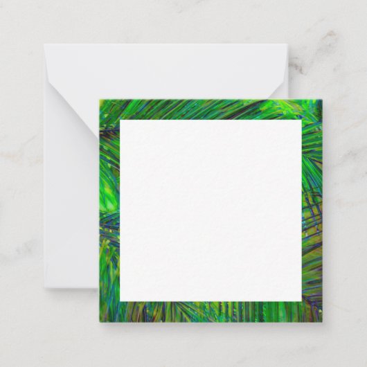 Blanco palmlebrand notitiekaartje (Voorkant)