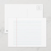 Blanco papier briefkaart (Voorkant / Achterkant)