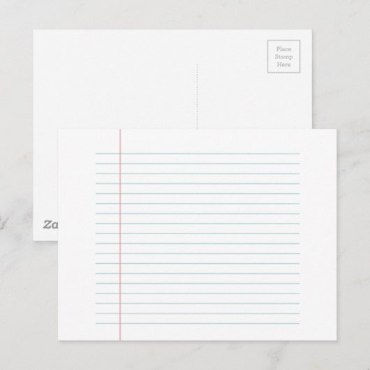 Blanco papier briefkaart (Voorkant / Achterkant)