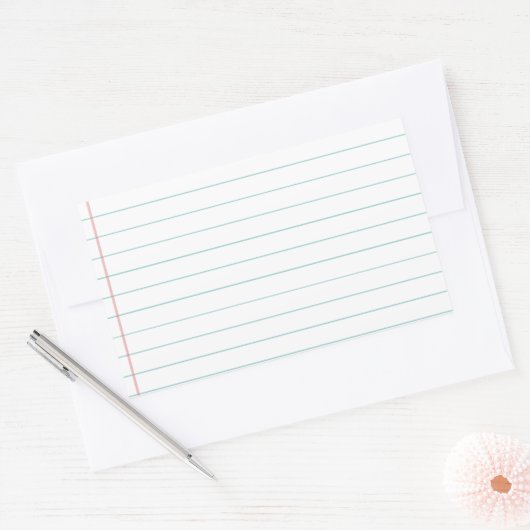 Blanco papier rechthoekige sticker (Envelop)