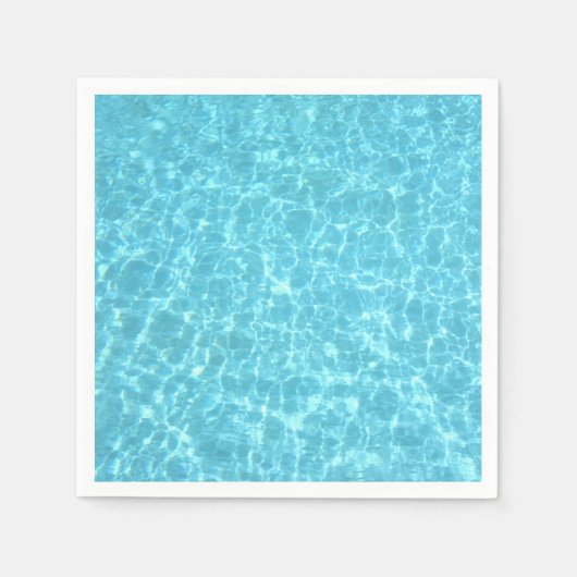Blanco papier voor Sjabloon met blauw waterswimmin Servet (Voorkant)