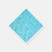 Blanco papier voor Sjabloon met blauw waterswimmin Servet (Hoek)