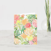 Blanco pastel zomerbloemen Notecard – Zachte Bloem Kaart (Voorkant)