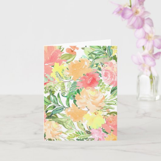 Blanco pastel zomerbloemen Notecard – Zachte Bloem Kaart (Orchidee)