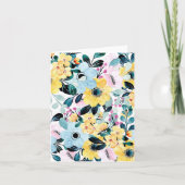Blanco pastel zomerbloemen Notecard – Zachte Bloem Kaart (Voorkant)