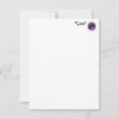 Blanco pekingese kaart met "Roze" (Achterkant)