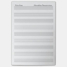 Blanco personele muziek Opmerking Papier Aangepast