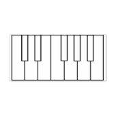 Blanco piano- of toetsenbordtoetsen rubberstempel (Afrduk)