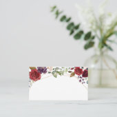 Blanco Plaatsen Kaarten Witte Rozen Goud Geometris Plaatskaartje (Staand voorkant)