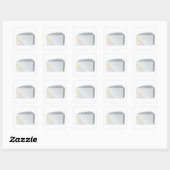 Blanco plastic kaarten met chip vierkante sticker (Vel)