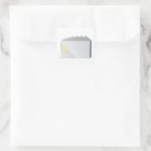 Blanco plastic kaarten met chip vierkante sticker (Tas)