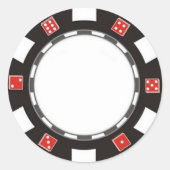 Blanco pocker chip sticker (Voorkant)