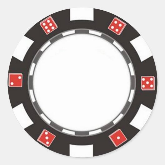 Blanco pocker chip sticker (Voorkant)