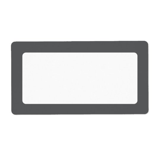 Blanco rand grijs etiket (Voorkant)