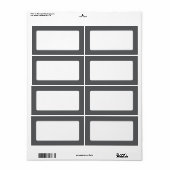 Blanco rand grijs etiket (Full Sheet)