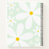 Blanco recept boek | Elegant Daisy Flowers (Mint) (Achterkant)