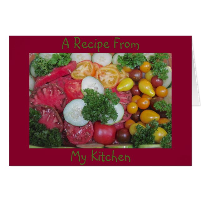 Blanco recept notiecard (Voorkant Horizontaal)