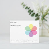Blanco Recipe Design Note-kaarten op ritme en seiz Briefkaart (Staand voorkant)