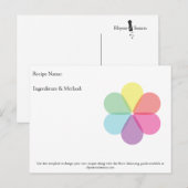 Blanco Recipe Design Note-kaarten op ritme en seiz Briefkaart (Voorkant / Achterkant)