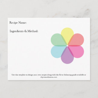 Blanco Recipe Design Note-kaarten op ritme en seiz Briefkaart