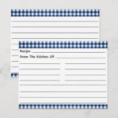 Blanco recipe Kaarten: Gingham Dreams Briefkaart (Voorkant / Achterkant)