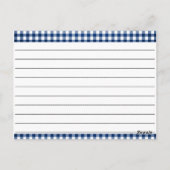 Blanco recipe Kaarten: Gingham Dreams Briefkaart (Achterkant)