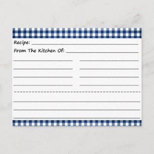 Blanco recipe Kaarten: Gingham Dreams Briefkaart