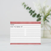 Blanco recipe Kaarten: Gingham Dreams Briefkaart (Staand voorkant)