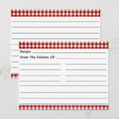 Blanco recipe Kaarten: Gingham Dreams Briefkaart (Voorkant / Achterkant)