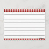 Blanco recipe Kaarten: Gingham Dreams Briefkaart (Achterkant)