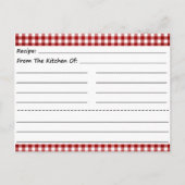 Blanco recipe Kaarten: Gingham Dreams Briefkaart (Voorkant)