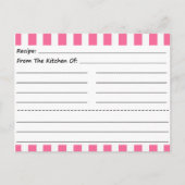 Blanco recipe Kaarten: roze en witte strepen Briefkaart (Voorkant)