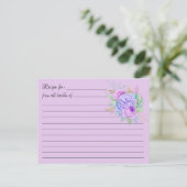 Blanco recipekaarten: Bloem Briefkaart Bouquet (Staand voorkant)