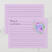 Blanco recipekaarten: Bloem Briefkaart Bouquet (Voorkant / Achterkant)