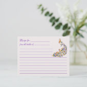 Blanco recipekaarten: Multicolor Peacock Briefkaar Briefkaart (Staand voorkant)