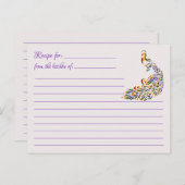 Blanco recipekaarten: Multicolor Peacock Briefkaar Briefkaart (Voorkant / Achterkant)