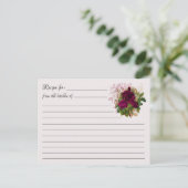 Blanco recipekaarten: Rose Bouquet Briefkaart (Staand voorkant)