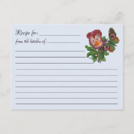 Blanco recipekaarten: Vlinder en Vloeibaar Briefka Briefkaart