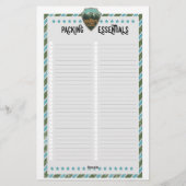 Blanco Road Trip Verpakking Essentials Lijst Briefpapier (Achterkant)