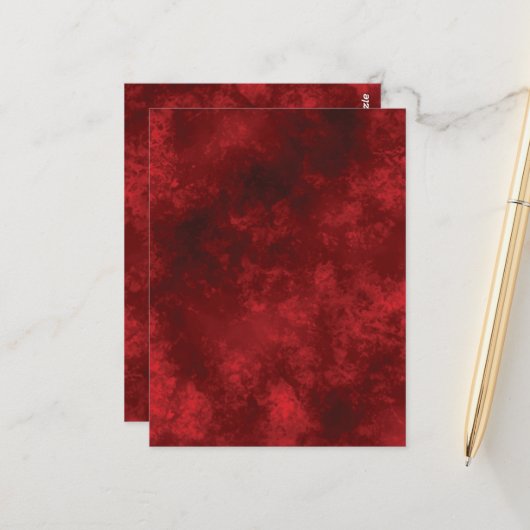 BLANCO RODE CREËER JE EIGEN POST KAART (Voorkant / Achterkant in situ)