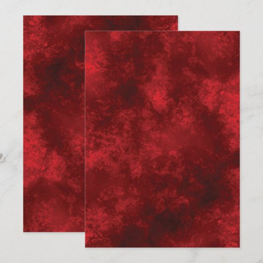 BLANCO RODE CREËER OP EIGEN UITNODIGING (Voorkant / Achterkant)