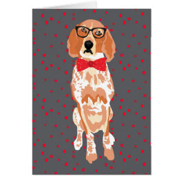 Blanco rode vinkcoonhoundkaart