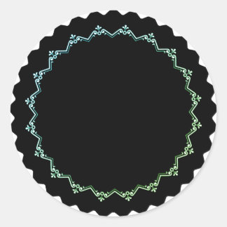 Blanco ronde elegante zwarte & witte ijskaarlabels ronde sticker