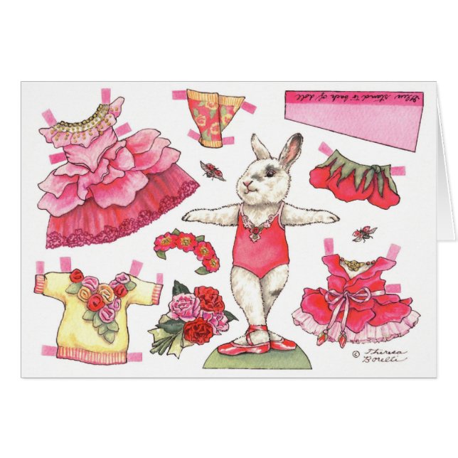 Blanco Roos Doll Card (Voorkant Horizontaal)