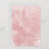 Blanco roze bruiloft of partijuitnodiging kaart (Voorkant / Achterkant)