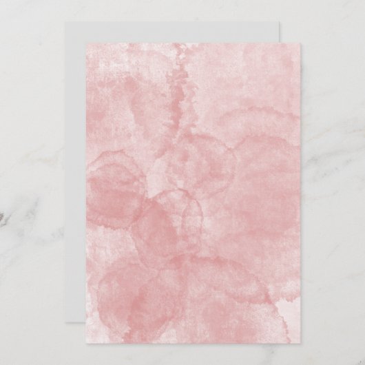 Blanco roze bruiloft of partijuitnodiging kaart (Voorkant / Achterkant)