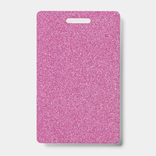 Blanco roze glitter DIY Sjabloon Aangepaste tekst Badge (Voorkant)